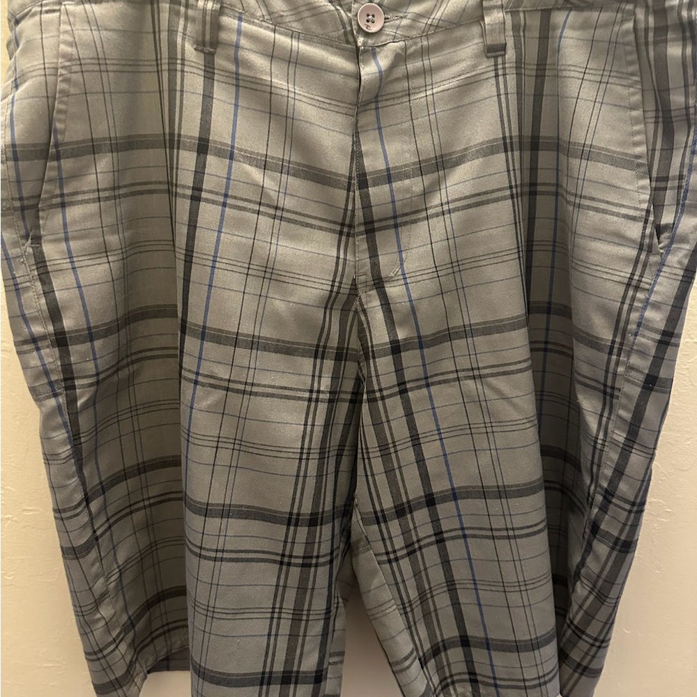 Rip Curl Gray and Blue Plaid Men's Shorts Size 38